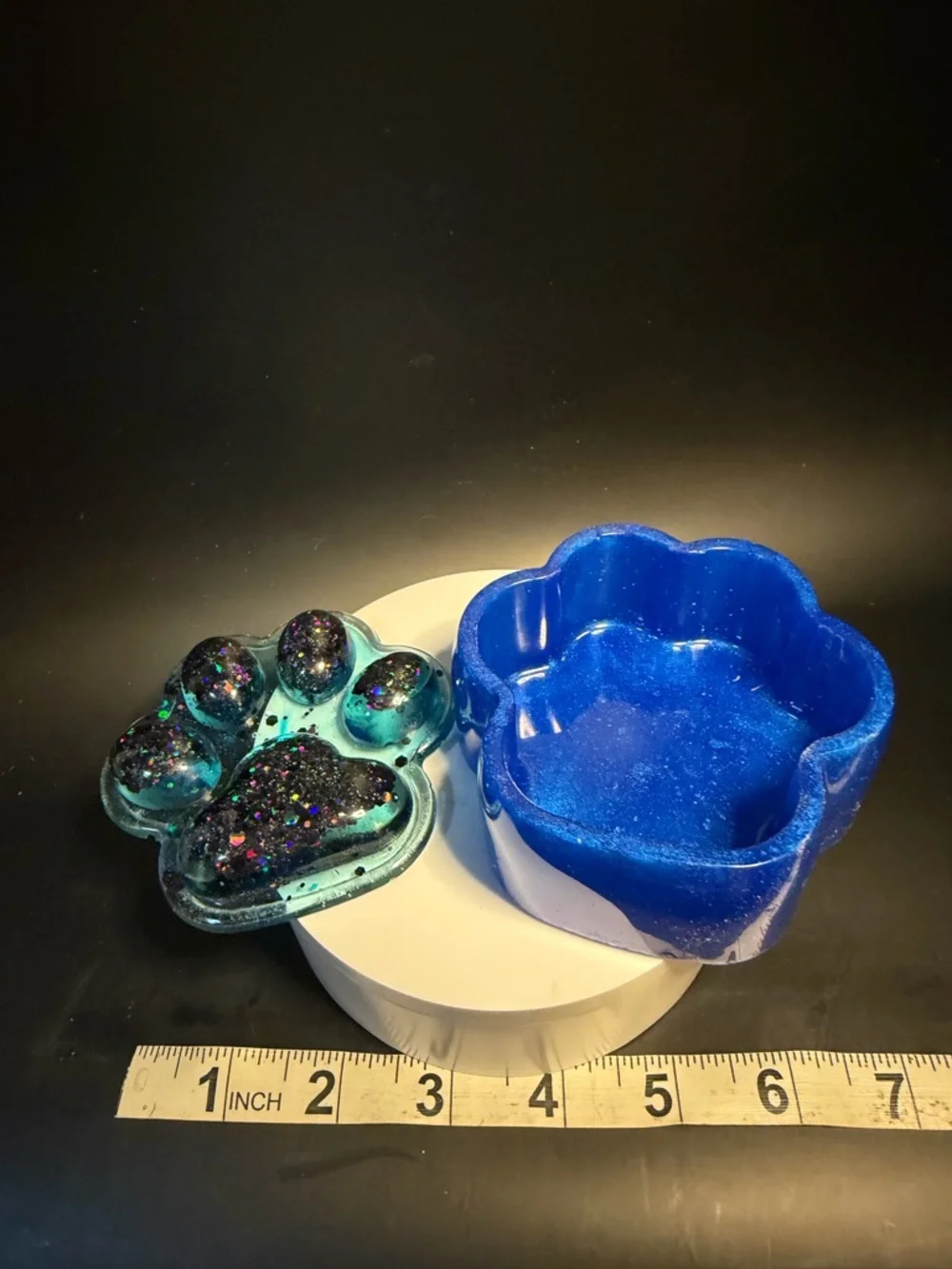 Blue Glitter Small Dish - Durable Resin Bowl